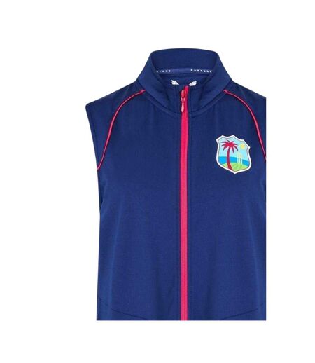 Womens/ladies West Indies Sleeveless Gilet Navy Castore