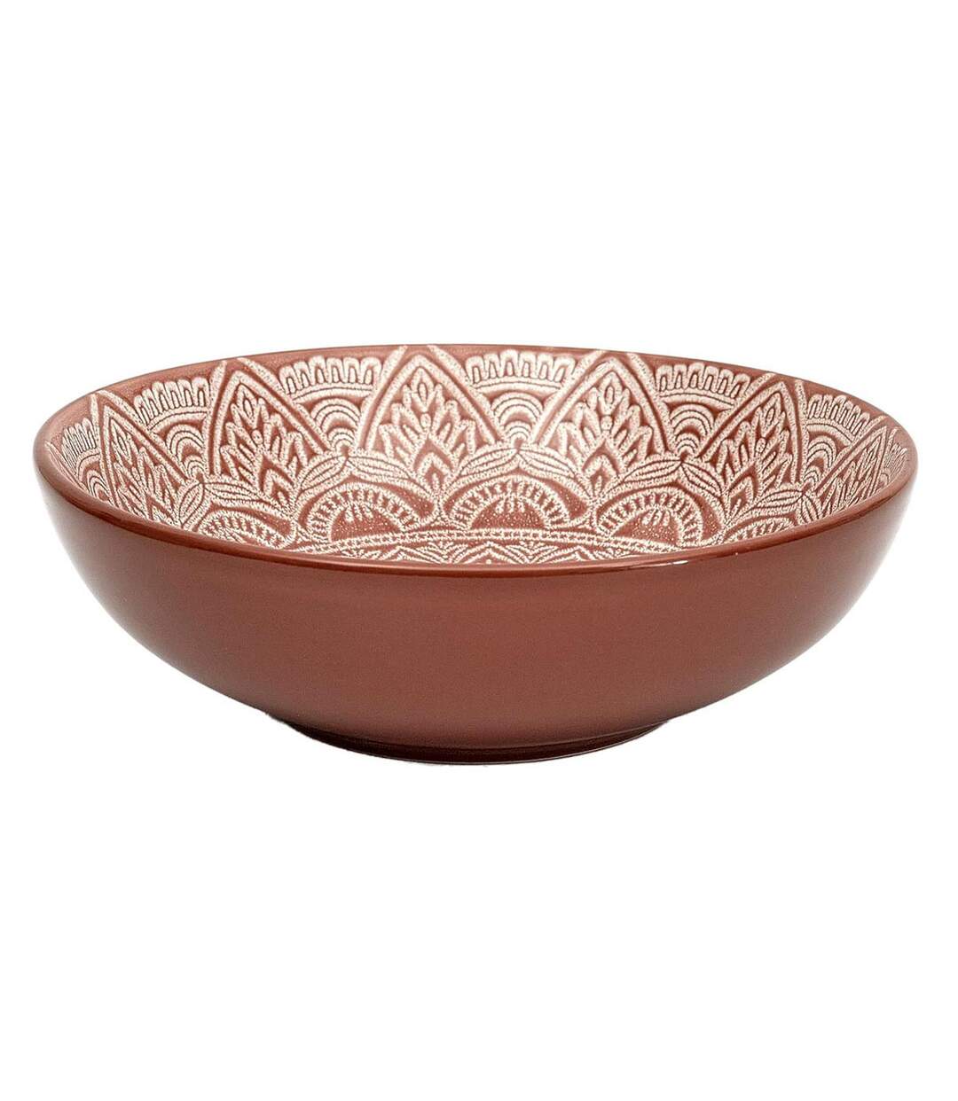 Lot de 6 Assiettes Creuses Sahara 18cm Terracotta-1