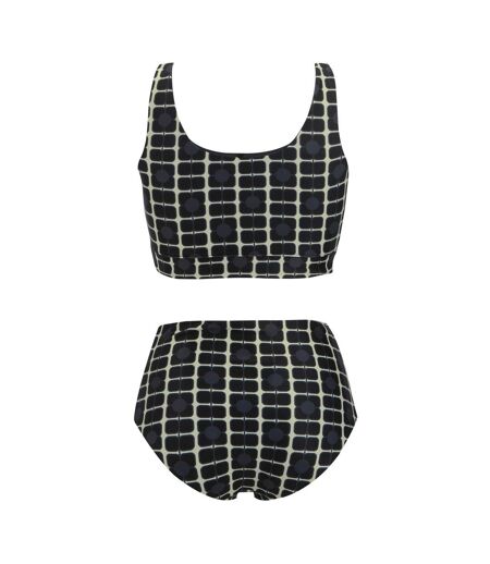 Womens/ladies Orla Kiely Poppy Reversible Bikini Set Monochrome Regatta