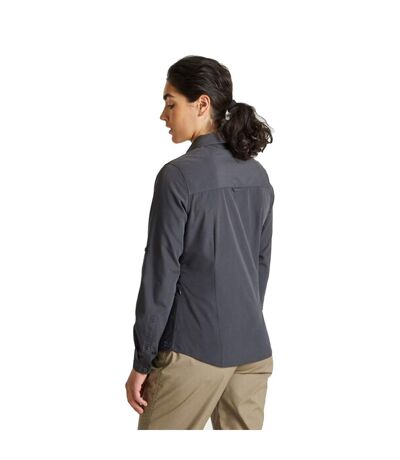 Womens/ladies expert kiwi long-sleeved shirt carbon grey Craghoppers