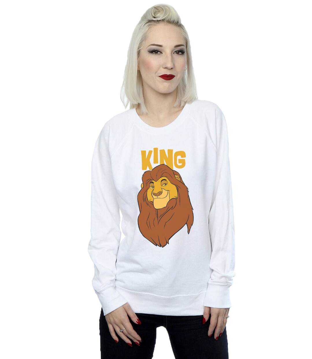 Disney Sweatshirt Mufasa King du Roi Lion - Femmes/Dames (Blanc) - UTBI22299-2