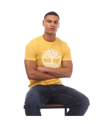 Mens kennebec river tree logo t-shirt yellow Timberland