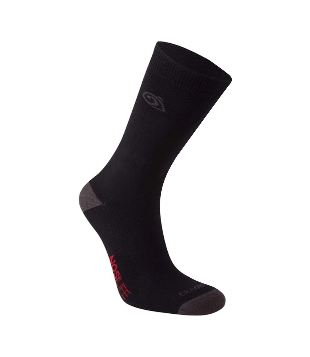 Lot De 2  Paires De Chaussettes Contrastées Adulte Noir Anthracite Craghoppers-2