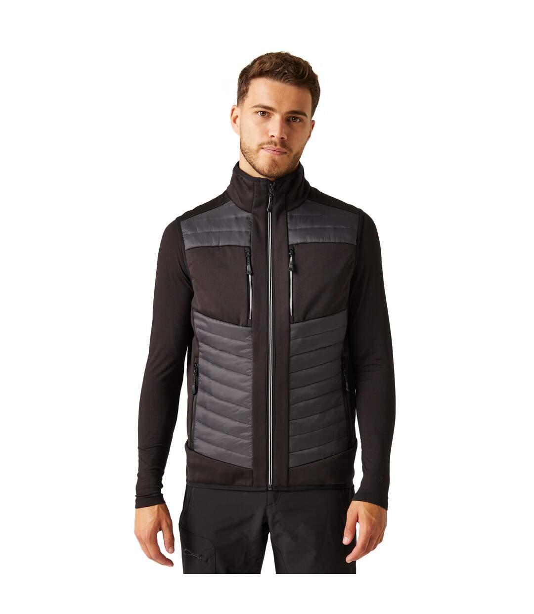 Unisex Adult Thermal Hybrid Body Warmer Ash Black Regatta Professional-4