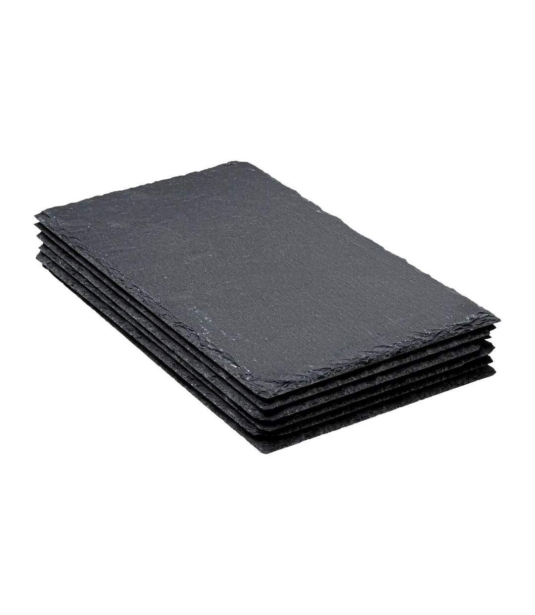 Lot de 6 Assiettes Plates Ardoise II 30cm Gris-1