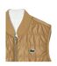 Womens/ladies Quilted Reversible Golf Gilet Beige Lacoste-3