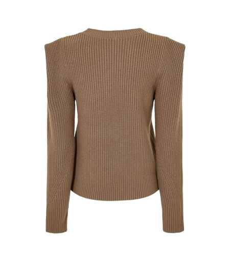 Pull Manches Longues Femme Marron Boss