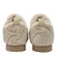 Ladies Teddy Fleece Full Slippers Oatmeal Taupe Cosy UK 3-8-2