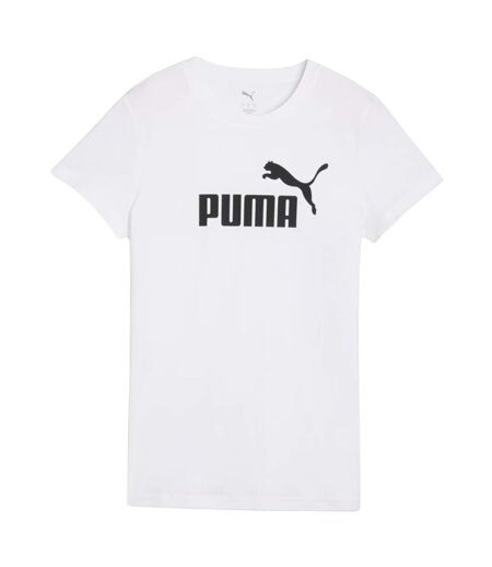 T-shirt Style Logo Ess No.1 Femme Blanc Puma