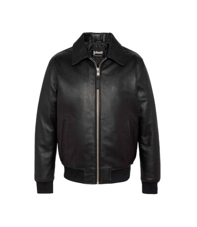 Blouson Cuir Noir Homme Schott LCDETROIT - L