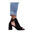 Womens/ladies lisa suede open toe block heel high heels black Where´s That From