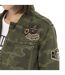 Veste militaire femme imprimé camouflage avec patchs Vondutch-2