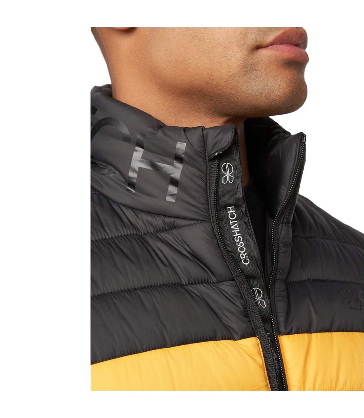 Crosshatch Mens Presnell High-Neck Jacket (Yellow)