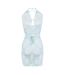 Womens/ladies Bandana Print Mini Dress Blue White Off White-2