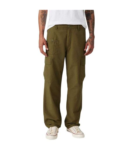 Mens Parachute Mid Rise Straight Leg Cargo Trousers Dark Olive Levis