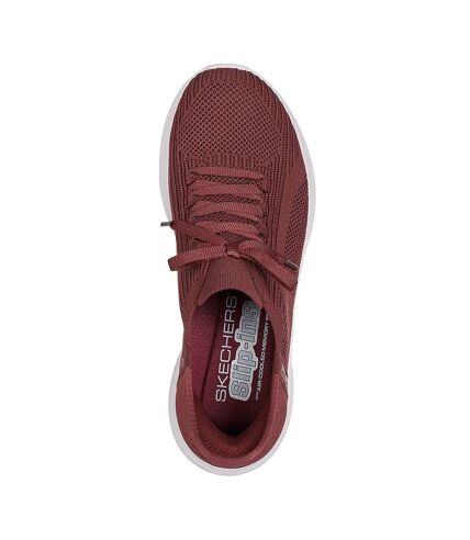 Womens/ladies ultra flex 3.0 brilliant path shoes burgundy Skechers