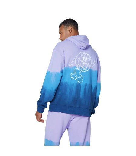 Sweat à capuche tie dye skater globe adulte violet / bleu Hype