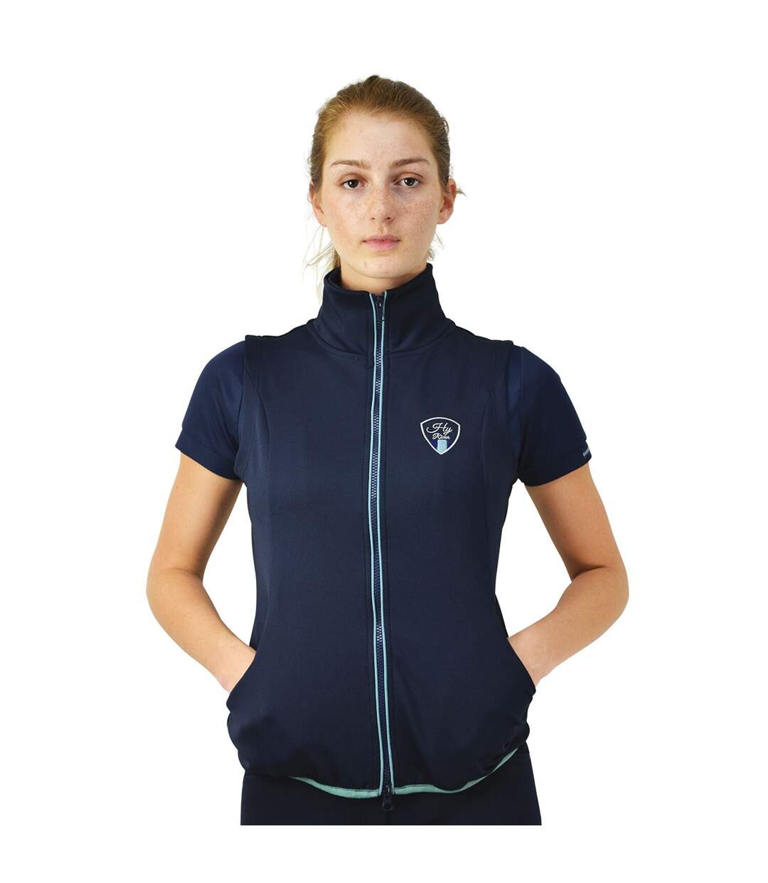 Hyrider womens/ladies signature fleece marine blue/teal Battles HyRIDER-1