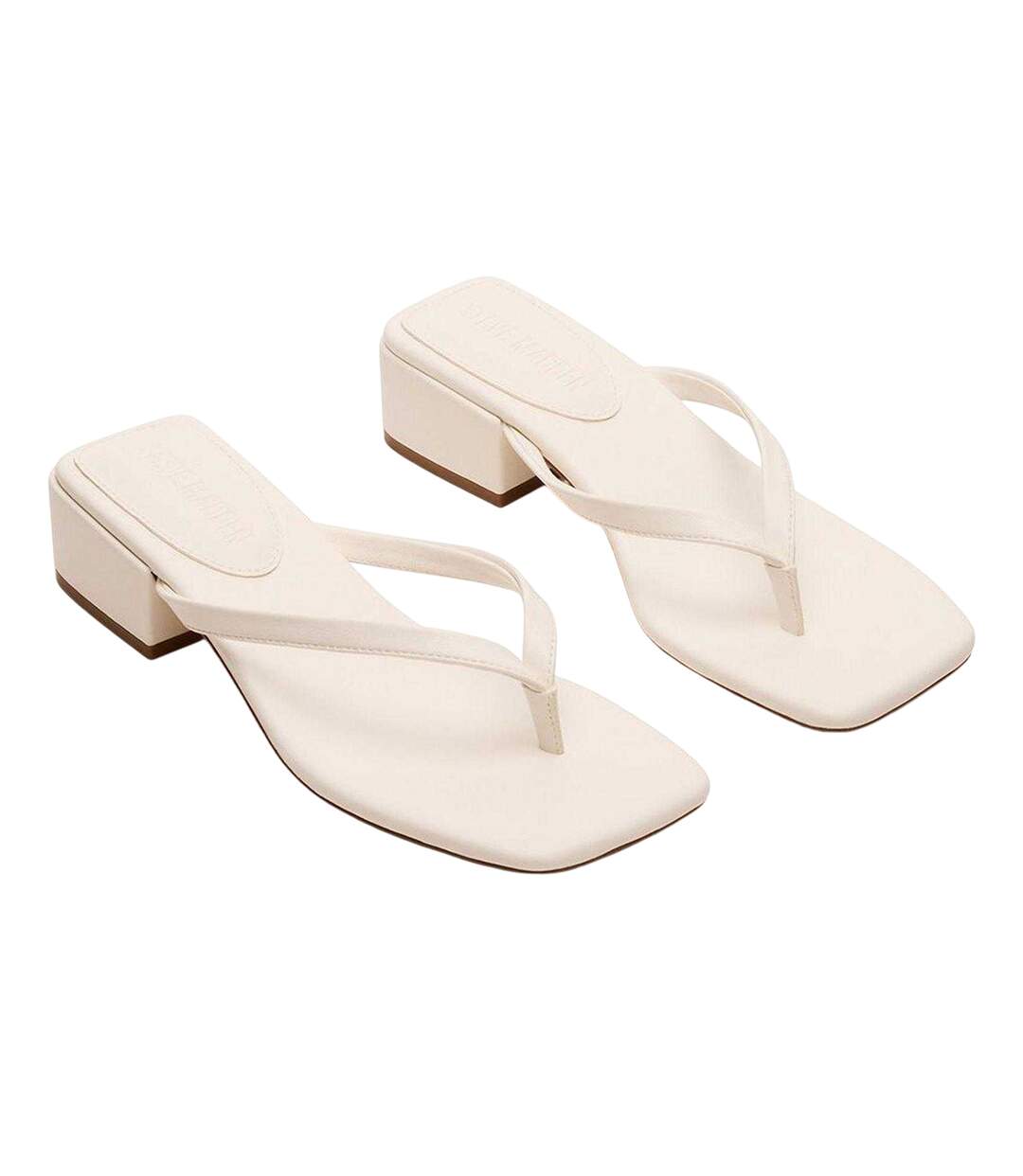 Womens/ladies Caribbean Leather T-bar Flip Flops White Steve Madden-4