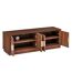 Meuble TV 4 portes effet noyer WANY - Marron-3