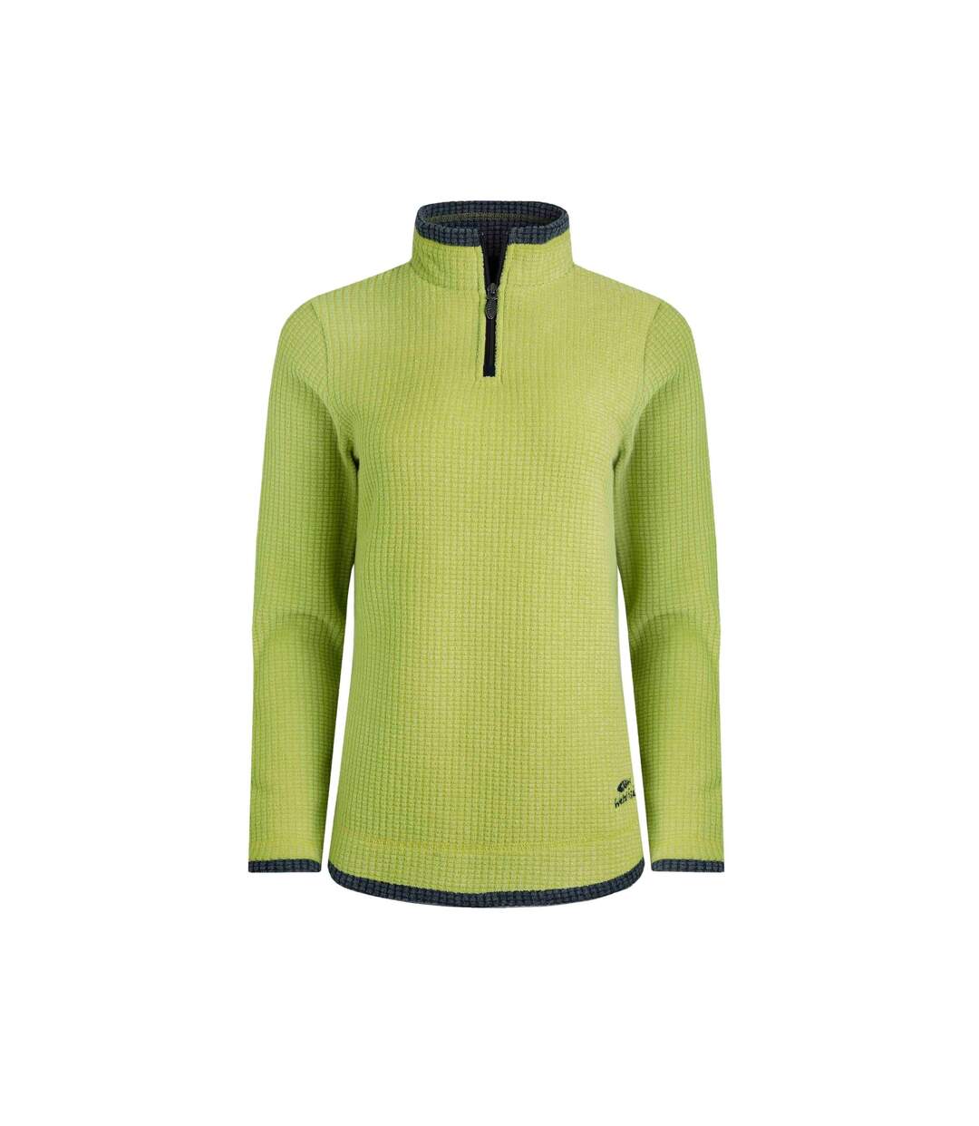 Womens/ladies beye grid eco friendly quarter zip fleece top tarragon Weird Fish-1