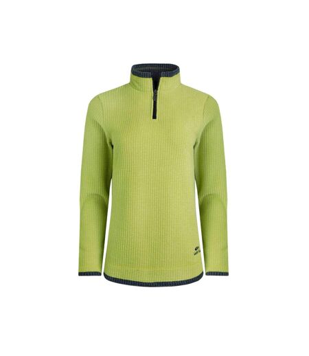 Womens/ladies beye grid eco friendly quarter zip fleece top tarragon Weird Fish