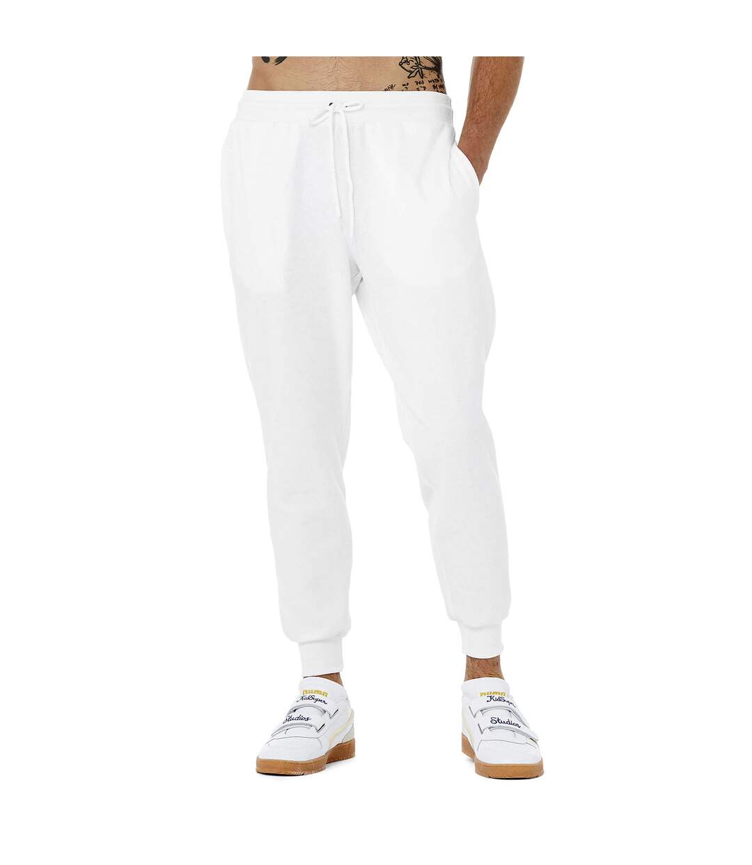 Pantalon de jogging unisexe blanc Bella + Canvas