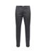 Mens Plaid Slim Chinos Grey Only-2