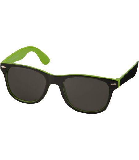 Bullet Sun Ray Sunglasses - Black With Colour Pop (Pack of 2) (Lime/Solid Black) (14.5 x 15 x 5 cm) - UTPF2509