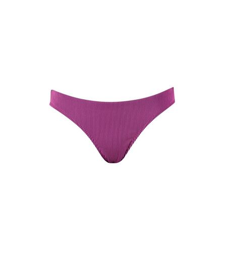 Womens/ladies Ribbed Bikini Bottoms Pink Puma