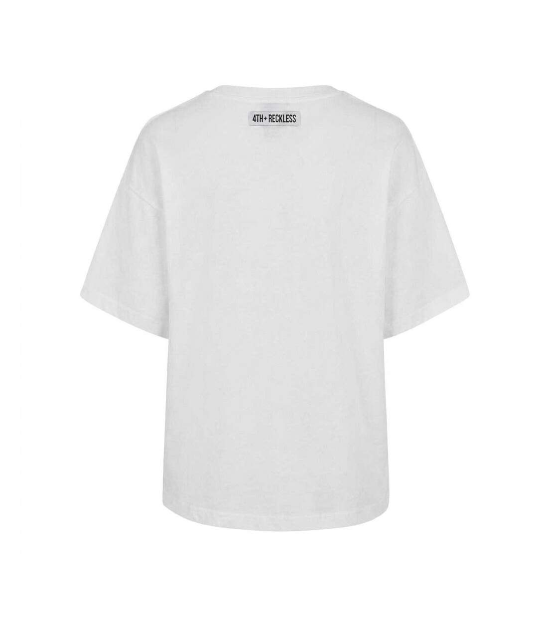 T-shirt Femme Blanc 4th & Reckless-2