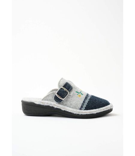 Chaussons mules brodés largeur confort