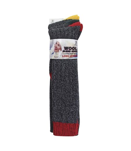 Sock Snob - 3 paires de chaussettes femme extra longues en laine douce et chaude