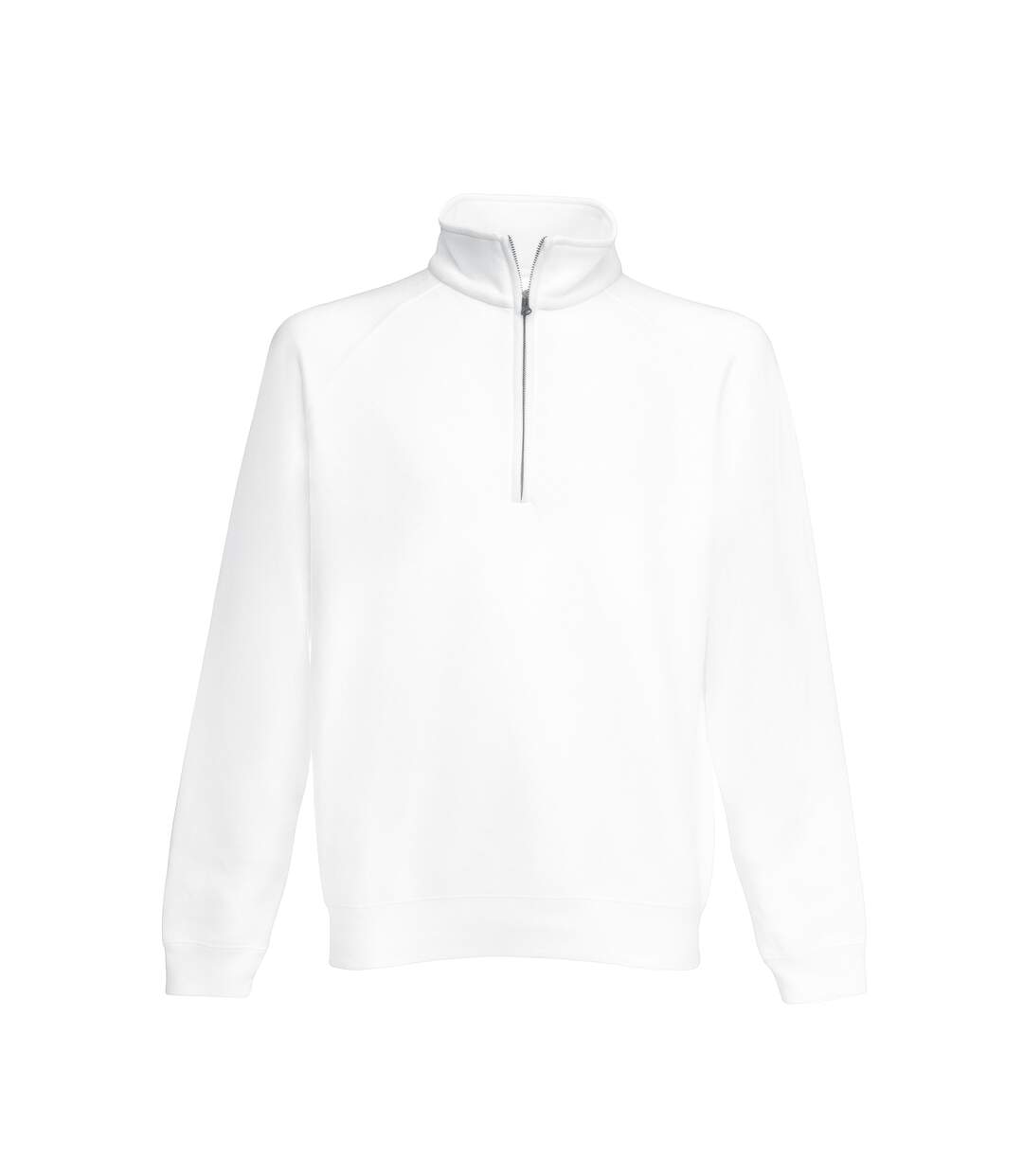 Sweatshirt à fermeture zippée 1 quart homme blanc Fruit of the Loom-1