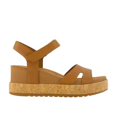 Womens/ladies Alana Wedge Sandals Brown Sugar Toms