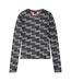 Womens/ladies Lettering Slim Long-sleeved T-shirt Brown Hugo-1