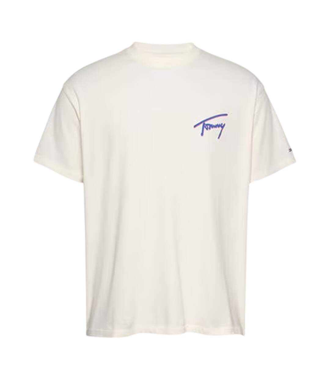 Mens Faded Relaxed Fit T-shirt Antique White Tommy Jeans-1