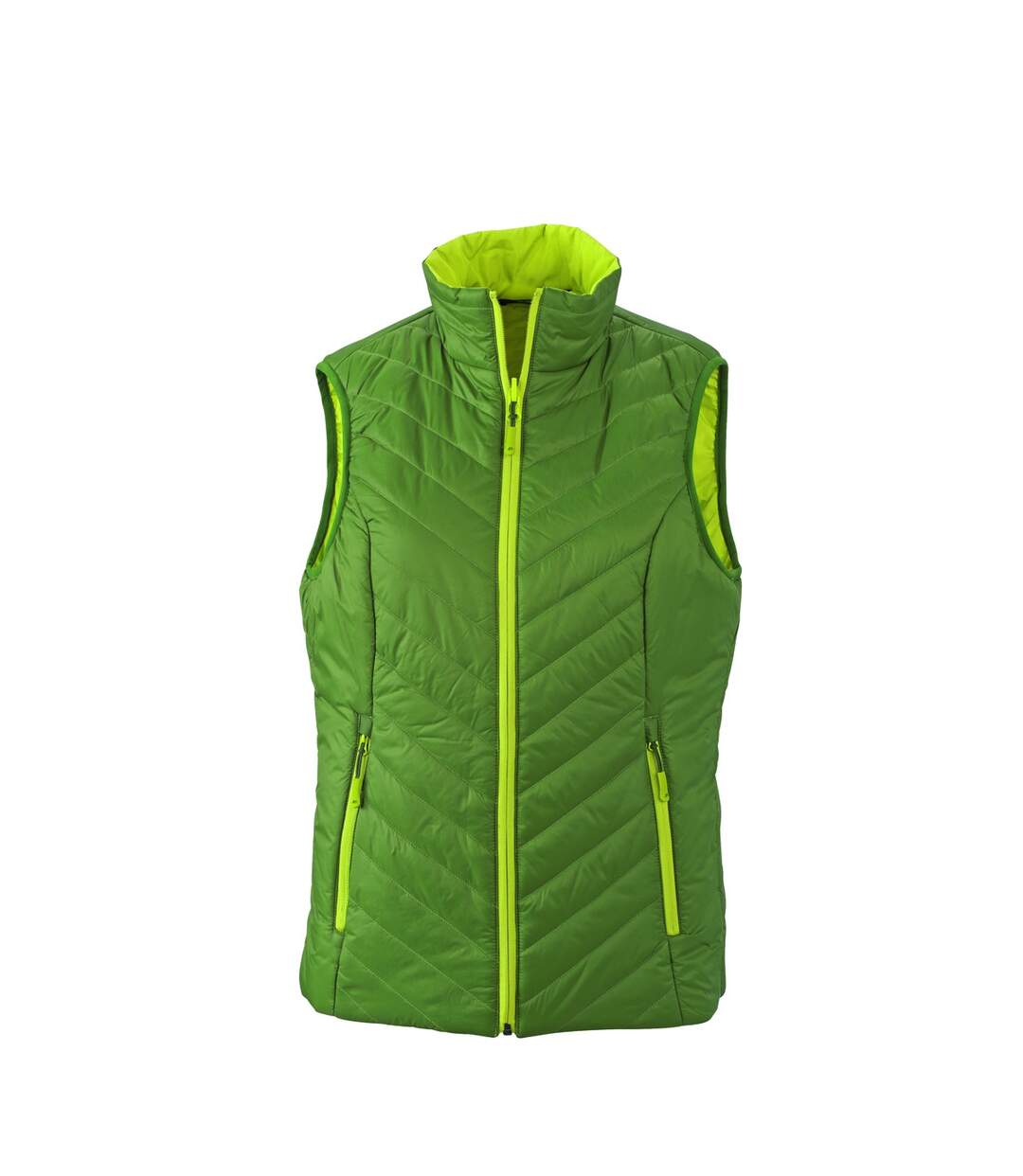 Doudoune sans manche FEMME JN1089 - vert - réversible légère fine