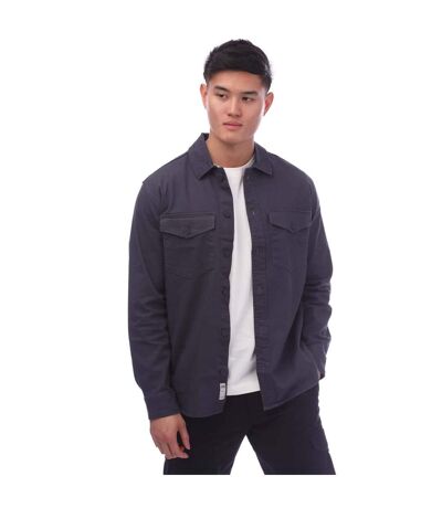 Mens Stretch Overshirt Navy Jack And Jones