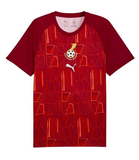 Mens World Cup 2026 Ghana Crew Neck Short-sleeved Football Shirt Red Green Puma