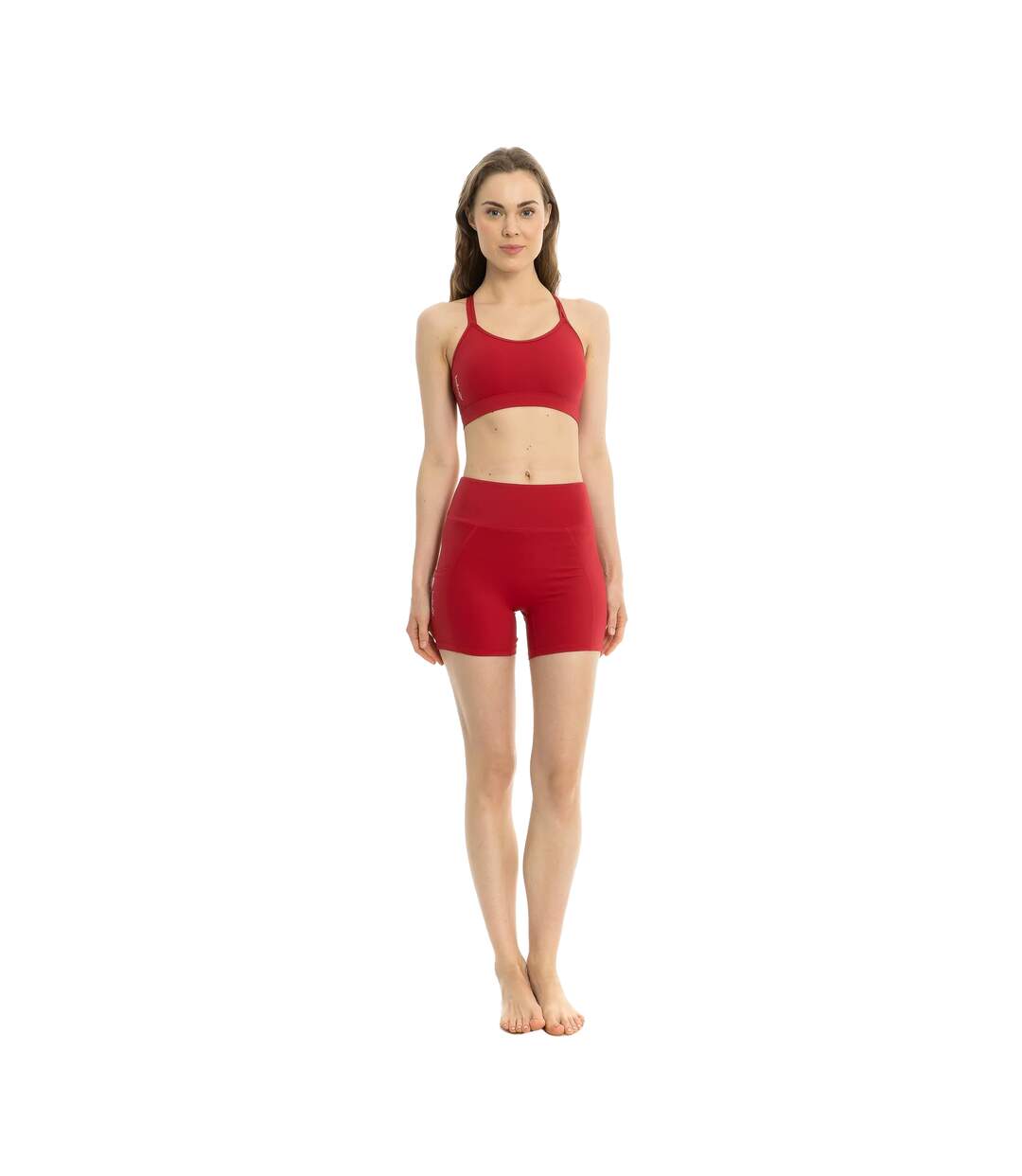 Short de jogging summer femme rouge Lookus-1