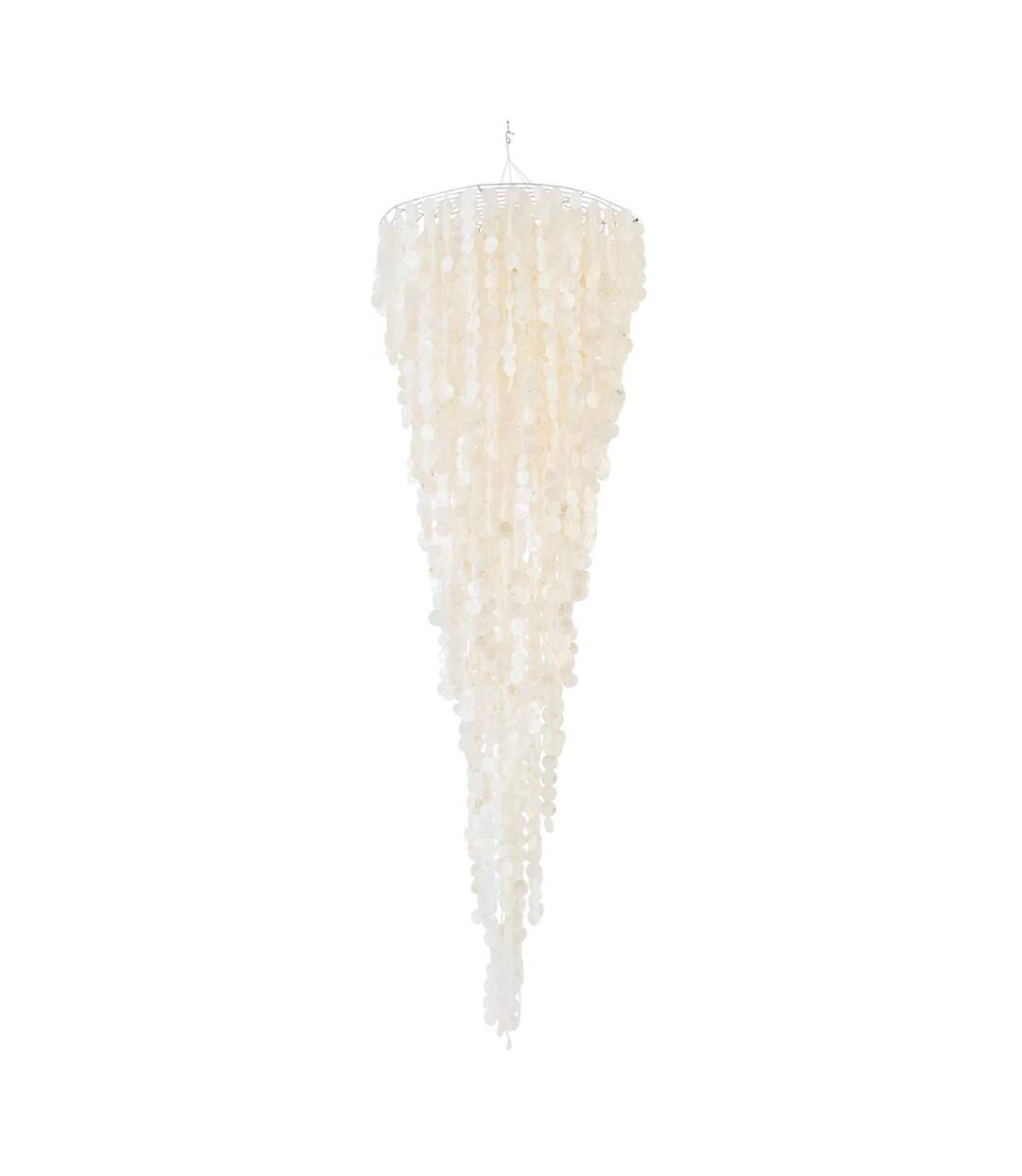 Suspension Déco en Capiz Betsy 250cm Blanc-1