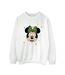 Disney Sweatshirt Happy Christmas Minnie Mouse Femme/Ladies (Blanc) - UTBI29294-1