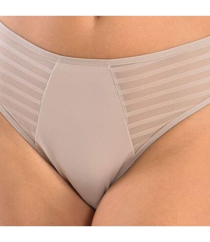 Microtulle panties with stripes for women, model BR603. Elegant, soft and with a perfect fit.