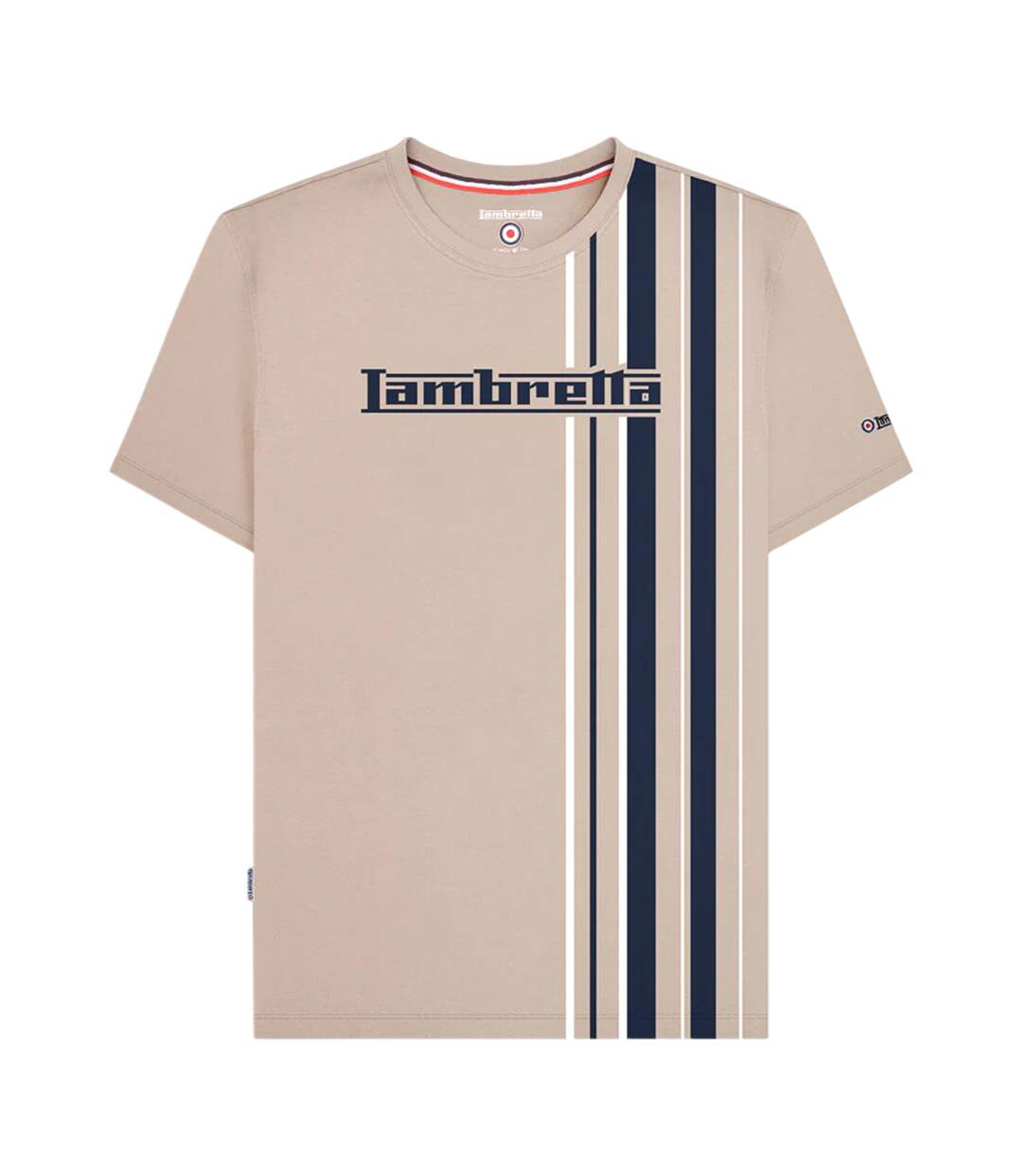 T-shirt Ss25 Homme Beige Gris Lambretta-2