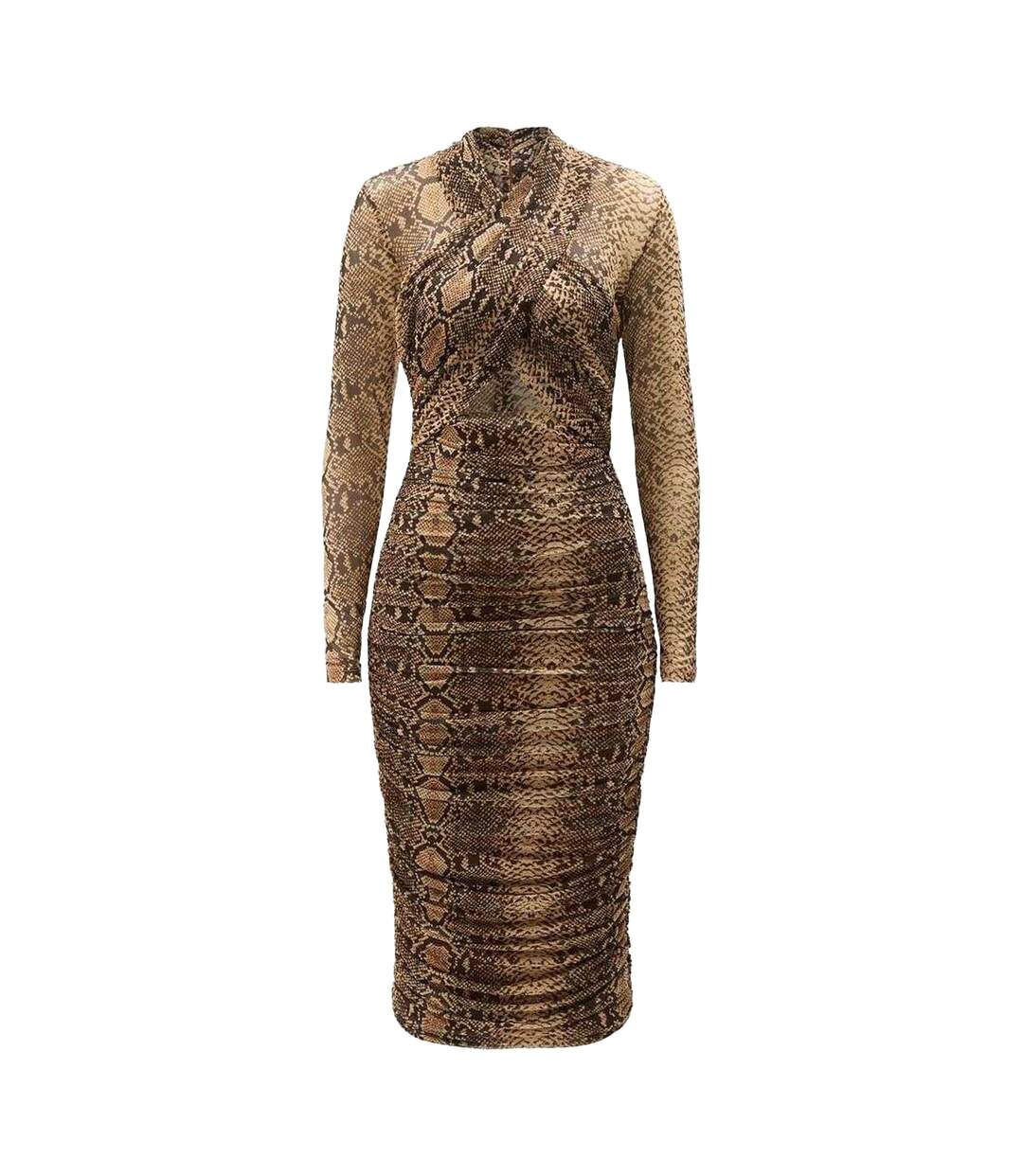 Robe Portefeuille Motif/style Imprimé Serpent Aliyah Femme Serpent Bardot-2