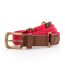 Ceinture en toile et simili cuir - AQ902 - rouge-1