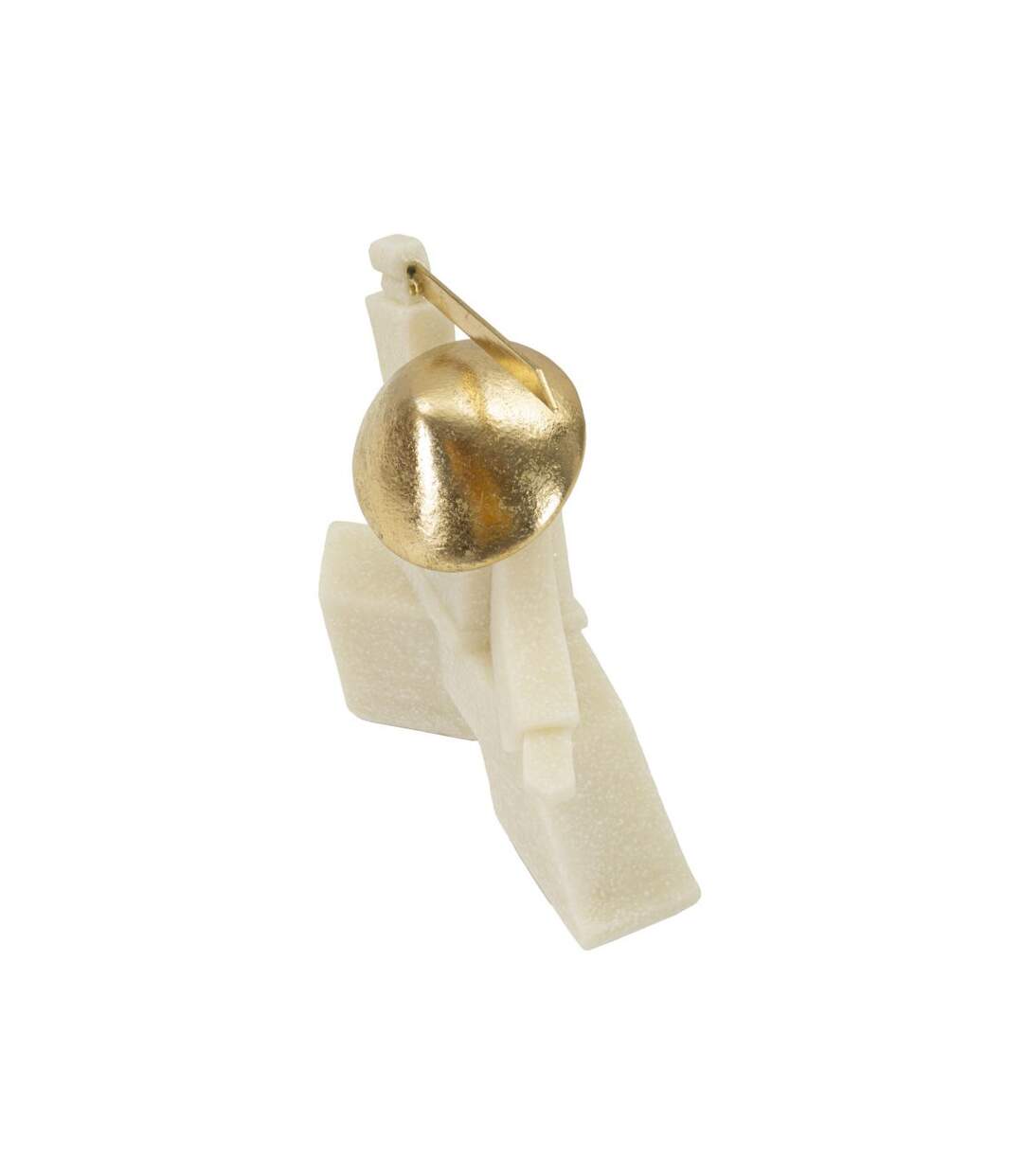 Statuette Déco Samouraï Odab 18cm Blanc & Or-3