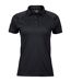 Womens/ladies Luxury Sport Polo Shirt Black Tee Jays-1