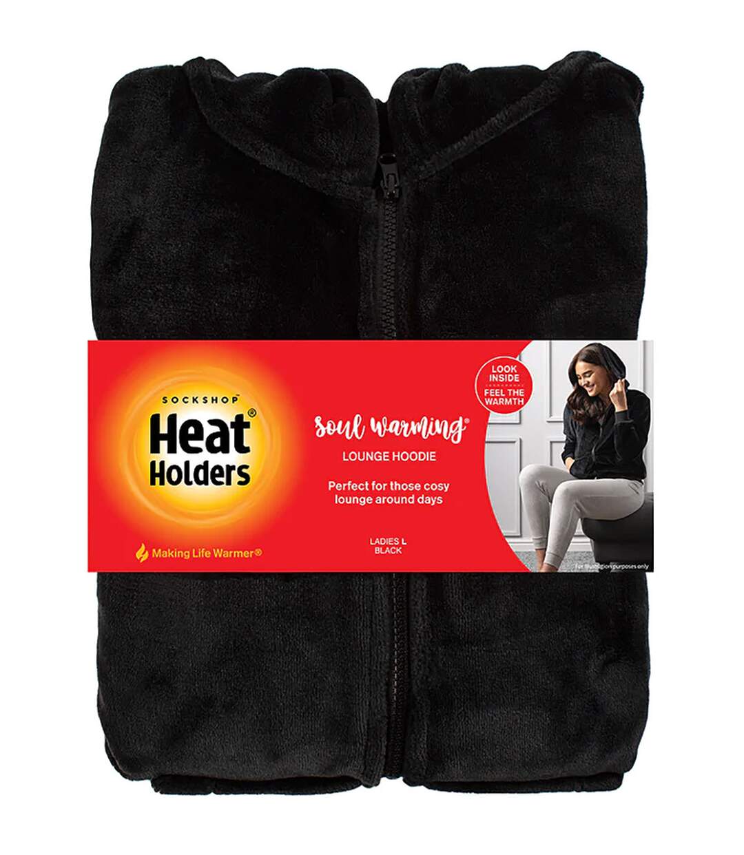 Heat Holders - Ladies Warm Fleece Snoodie Hoodie-2